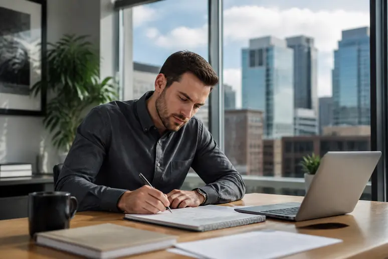 Professional reviewing digital workflow integration strategies for office document transmission