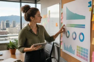 Content strategist reviewing audience analytics and retention metrics to learn how to get 1 million youtube views