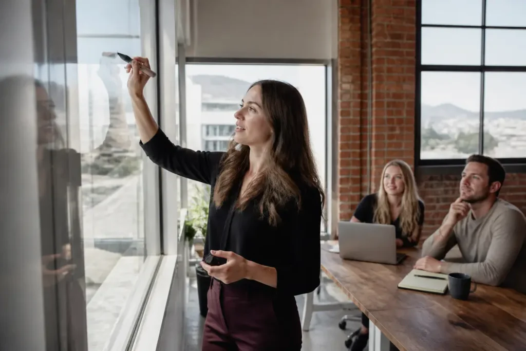 Professional strategist planning how to remove negative Google results in a modern Denver office