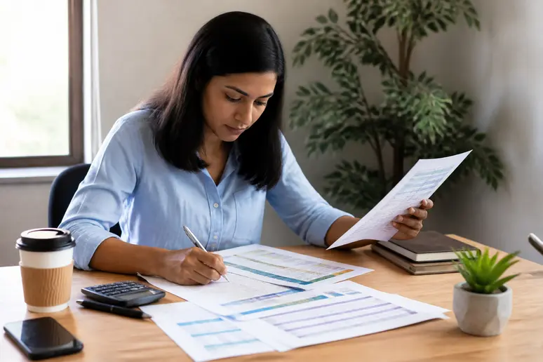 Digital marketer auditing subscriber engagement lists during email list building operations