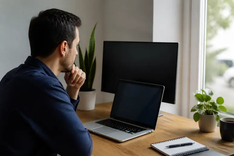 Marketer analyzing search rankings to get SEO clients for a digital agency